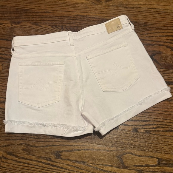 AG The Hailey Ex-Boyfriend Roll-Up Cuff Short 30R Optic White - Picture 15 of 16